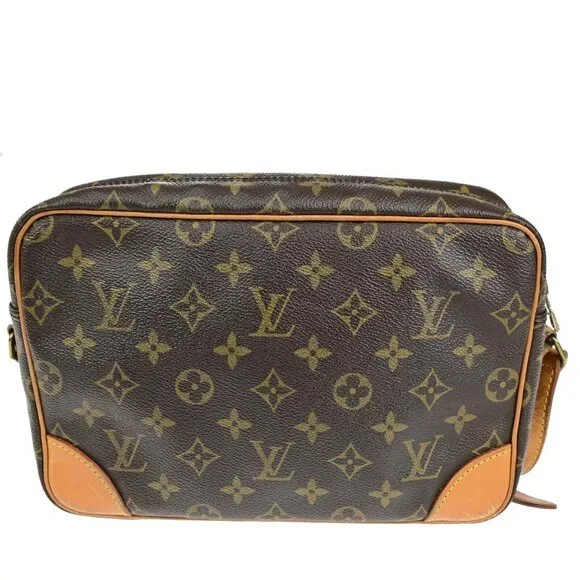 LOUIS VUITTON Trocadero 27 Shoulder Bag Monogram Leather Brown M51274 84FB236